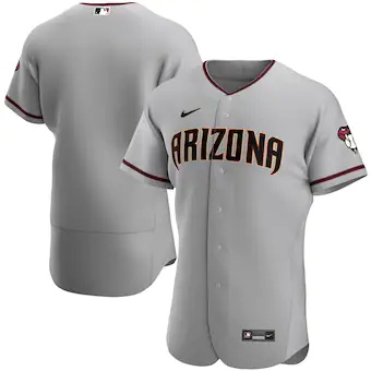 mens nike gray arizona diamondbacks road authentic team jer